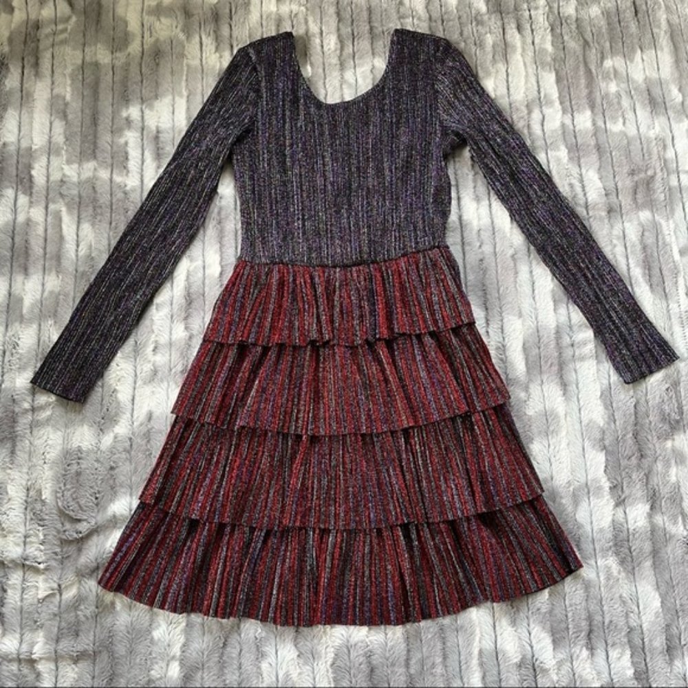 & OTHER STORIES Frills And Glitter Dress Size 10 - Picture 3 of 11
